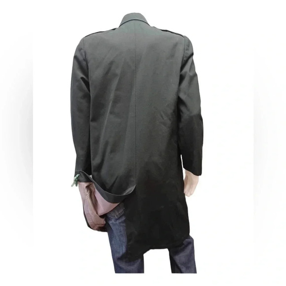 Shiff & CO Inc  100% Wool Black Trench Coat Size 7038 - Picture 3 of 13